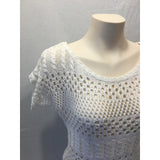 Dynamite Women's White Short Sleeve Knit Crop Top Size XS
