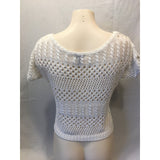 Dynamite Women's White Short Sleeve Knit Crop Top Size XS