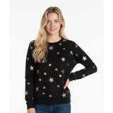 Buffalo David Bitton Women's Medium Loose Fitting Sweater Black w/stars NWT