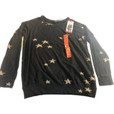 Buffalo David Bitton Women's Medium Loose Fitting Sweater Black w/stars NWT