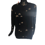 Buffalo David Bitton Women's Medium Loose Fitting Sweater Black w/stars NWT
