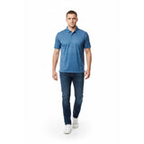 Champion Golf Blue Polo Men's Small Blue Black Striped Short Sleeve Polo Shirt