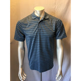 Champion Golf Blue Polo Men's Small Blue Black Striped Short Sleeve Polo Shirt