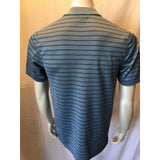 Champion Golf Blue Polo Men's Small Blue Black Striped Short Sleeve Polo Shirt