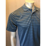 Champion Golf Blue Polo Men's Small Blue Black Striped Short Sleeve Polo Shirt