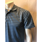 Champion Golf Blue Polo Men's Small Blue Black Striped Short Sleeve Polo Shirt