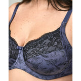 Wonderbra Plus Full Support Underwire Bra Charcoal with Black Lace Style W1916.