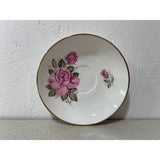Consort Fine Bone China England Orphaned Teacup Saucer Set Pink Green Floral