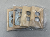 Franklin Brass W10397-UN-C Square Single Duplex Wall Plate Wood Front Lot of 4