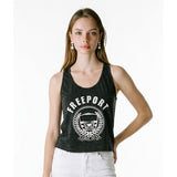 Freeport Bahamas Ocean Side Treasure Women's Grey Tank Top Size Small Cotton