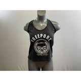Freeport Bahamas Ocean Side Treasure Women's Grey Tank Top Size Small Cotton