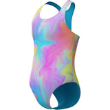 Speedo Girl's Swimsuit One Piece Closed Racerback Size 7 Picton Blue NWT
