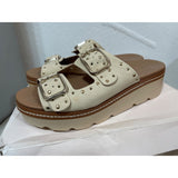 Chinese Laundry womens 9.5 Surf Stud Slide Sandal Nubuk Tan Like New