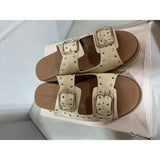 Chinese Laundry womens 9.5 Surf Stud Slide Sandal Nubuk Tan Like New