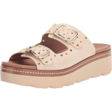 Chinese Laundry womens 9.5 Surf Stud Slide Sandal Nubuk Tan Like New