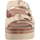 Chinese Laundry womens 9.5 Surf Stud Slide Sandal Nubuk Tan Like New