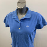 Roots Jeans Women's Baby Blue Collared Shirt with 1/2 Button up Tee Size XL Cotton