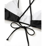 SUUKSESS Women Sexy High Waisted Thong Bikini Large Black New
