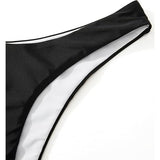 SUUKSESS Women Sexy High Waisted Thong Bikini Large Black New
