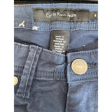 Calvin Klein Women's 8 Chino Pants Navy Blue 97% Cotton 3% Elastane Pre-owned