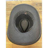 Western Style Cowboy/Cowgirl Hat Cotton/Poly Felt Black Large Fit NEW