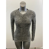 Candy Couture Women's Size Large Sweater Long Sleeve High Low V Neck Pullover