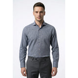 Antonio Valente Men's Button Up Shirt Size Large Blue Plaid Long Sleeve Cotton