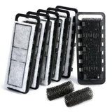 NICREW Slim Aquarium Filter Cartridges (6 pcs) with Intake Sponges (2 pcs) NEW