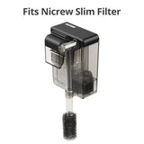 NICREW Slim Aquarium Filter Cartridges (6 pcs) with Intake Sponges (2 pcs) NEW