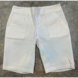 International Concepts Womens Shorts Size 4 White Five Pocket Flat Front