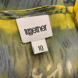Together Women's Yellow Beachwear Bathing Suit Tunic Cover up Size 10 Polyester