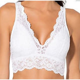Smart & Sexy SA874 Womens Signature Lace Deep V Bralette White