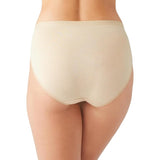 Wacoal 879362 Womens 6-M Understated Cotton Hi-Cut Brief Panty Sand NWOT