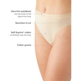 Wacoal 879362 Womens 6-M Understated Cotton Hi-Cut Brief Panty Sand NWOT