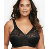 Glamorise #1010 Womens MagicLift Natural Support Bra Wirefree Black
