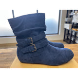 Herstyle Womens 9 Lindell Ankle Booties Fashion Slouch Mid-Calf Flat Boots Blue
