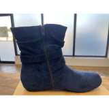 Herstyle Womens 9 Lindell Ankle Booties Fashion Slouch Mid-Calf Flat Boots Blue