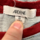 Ardene Women's Grey New York City Bronx Queens Red Short Sleeved Tee with Front Tie Size Medium Polyester Blend