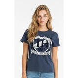 Tommy Hilfiger Women's Small Blue Custom Fit Short Sleeve Crew Neck T Shirt