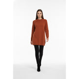 Roots Women's Burnt Orange Woven Long Sleeve Sweater Dress Size Medium Lana