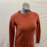 Roots Women's Burnt Orange Woven Long Sleeve Sweater Dress Size Medium Lana