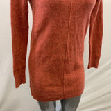 Roots Women's Burnt Orange Woven Long Sleeve Sweater Dress Size Medium Lana