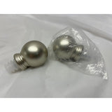 Mainstays Curtain Rod End Caps Diameter Brushed Nickel Pack of 2