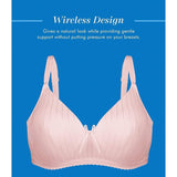 Bestform 97086248 Striped Wireless Cotton Bra Lightly-Lined Bitter Sweet Pink