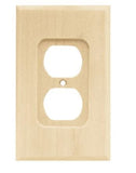 Franklin Brass W10397-UN-C Square Single Duplex Wall Plate Wood Front Lot of 4