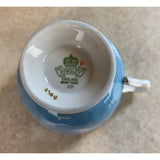 Aynsley England Baby Blue With Blossom Inner Flowers Bone China Tea Cup And Saucer Set