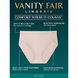 Vanity Fair 13464 Comfort Where It Counts No Ride Up Panties 7/Large Neutral NWT