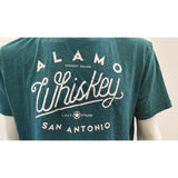 Alamo Whiskey T Shirt Men's Size XL Green Cotton/Polyester Crew Neck Tee