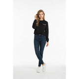 Only Our Story Sweatshirt Women's Large Be Yourself logo Black Cotton Poly