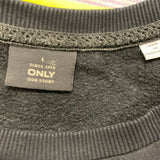 Only Our Story Sweatshirt Women's Large Be Yourself logo Black Cotton Poly
